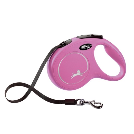 Flexi New Classic Tape M 5 m (25 kg) rožinė