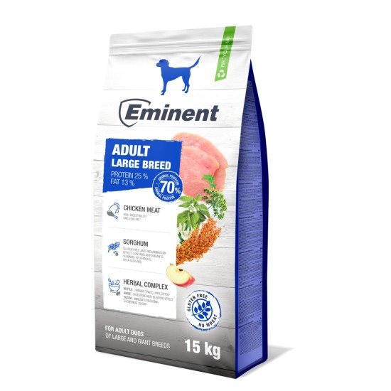 Sausas šunų maistas Eminent Dog Adult Large Breed su paukštiena, 15 kg Sausas šunų maistas Eminent Dog Adult Large Breed su paukštiena, 15 kg