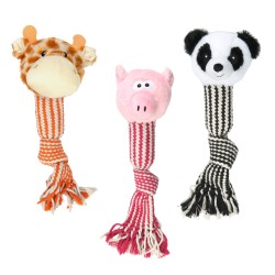 Kiaulė, žirafa, panda virvė 45 cm Kiaulė, žirafa, panda virvė 45 cm
