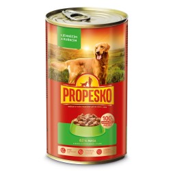 Konservai šunims PROPESKO Lamb and chicken dog in sauce, pieces su vištiena ir ėriena, 1240 g Konservai šunims PROPESKO Lamb and chicken dog in sauce, pieces su vištiena ir ėriena, 1240 g