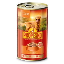 Konservai šunims PROPESKO Beef and chicken dog in sauce, pieces su jautiena ir vištiena, 1240 g Konservai šunims PROPESKO Beef and chicken dog in sauce, pieces su jautiena ir vištiena, 1240 g