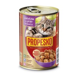 PROPESKO cat su jautiena ir kepenys padaže gabalėliai 415 g AKCIJA PO PAKUOTĖS (12 vnt) PROPESKO cat su jautiena ir kepenys padaže gabalėliai 415 g AKCIJA PO PAKUOTĖS (12 vnt)