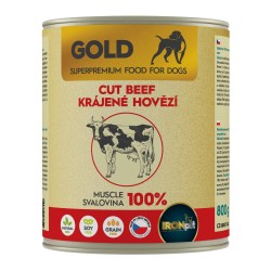 IRONpet Gold šuo su jautiena pjaustyta raumenys konservai 800 g IRONpet Gold šuo su jautiena pjaustyta raumenys konservai 800 g