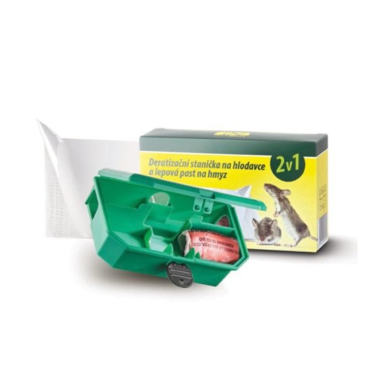 Kenkėjų kontrolės stotis graužikams 2 in 1