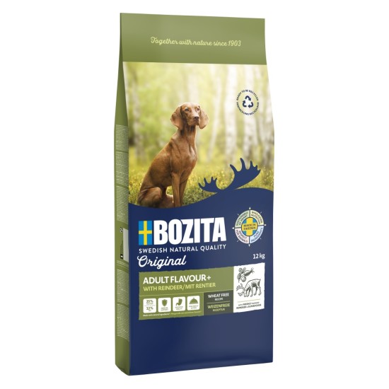 Sausas šunų maistas Bozita Dog Adult Flavour Plus su elniena, 12 kg Sausas šunų maistas Bozita Dog Adult Flavour Plus su elniena, 12 kg