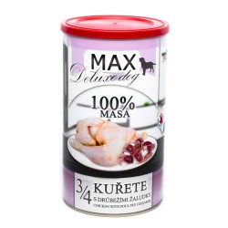 MAX Deluxe Dog 3/4 vištiena su paukštienos skrandžiais konservas 1200 g MAX Deluxe Dog 3/4 vištiena su paukštienos skrandžiais konservas 1200 g