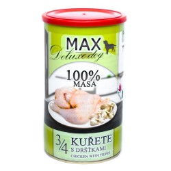 MAX Deluxe Dog 3/4 vištiena su skardine 1200 g MAX Deluxe Dog 3/4 vištiena su skardine 1200 g