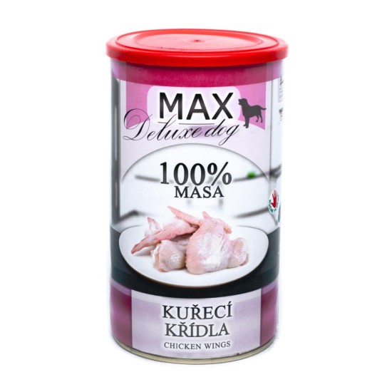 MAX Deluxe Dog vištienos sparneliai konservas 1200 g MAX Deluxe Dog vištienos sparneliai konservas 1200 g