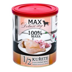 MAX Deluxe Dog 1/2 vištiena su ančių širdelėmis 800 g MAX Deluxe Dog 1/2 vištiena su ančių širdelėmis 800 g
