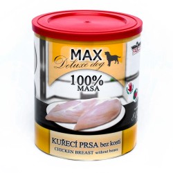 MAX Deluxe Dog vištiena krūtinė be kaulų konservas 800 g MAX Deluxe Dog vištiena krūtinė be kaulų konservas 800 g