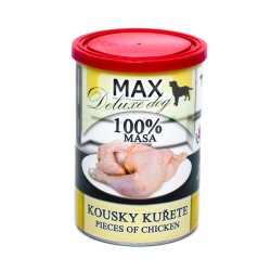 MAX Deluxe Dog gabaliukai vištiena konservas 400 g MAX Deluxe Dog gabaliukai vištiena konservas 400 g