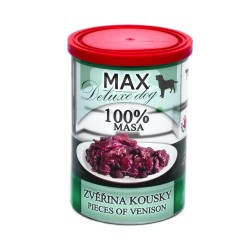 MAX Deluxe Dog žaidimo gabaliukai konservas 400 g MAX Deluxe Dog žaidimo gabaliukai konservas 400 g