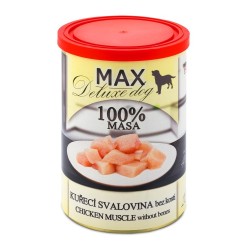 MAX Deluxe Dog vištiena raumenys be kaulų konservas 400 g MAX Deluxe Dog vištiena raumenys be kaulų konservas 400 g