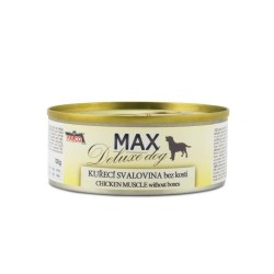 MAX Deluxe Dog vištiena raumenys be kaulų konservas 100 g MAX Deluxe Dog vištiena raumenys be kaulų konservas 100 g