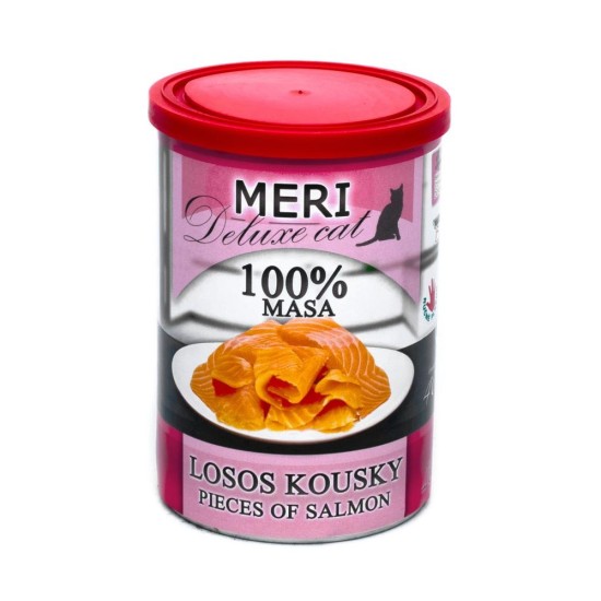 MERI Deluxe Cat lašiša gabaliukai konservas 400 g