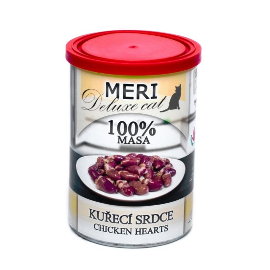 MERI Deluxe cat vištienos širdelė konservas 400 g MERI Deluxe cat vištienos širdelė konservas 400 g