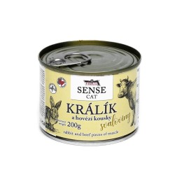 FALCO SENSE cat triušiams ir su jautiena raumenys skardine 200 g FALCO SENSE cat triušiams ir su jautiena raumenys skardine 200 g