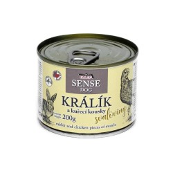 FALCO SENSE DOG triušiams ir vištiena raumenų skardine 200 g FALCO SENSE DOG triušiams ir vištiena raumenų skardine 200 g