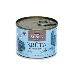 FALCO SENSE DOG su kalakutiena ir vištienos gabalėliai raumenys skardine 200 g FALCO SENSE DOG su kalakutiena ir vištienos gabalėliai raumenys skardine 200 g