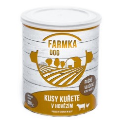FARMKA dog su vištiena skardine 800 g FARMKA dog su vištiena skardine 800 g