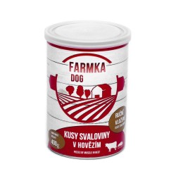 FARMKA dog su raumeniniu skardine 400 g FARMKA dog su raumeniniu skardine 400 g
