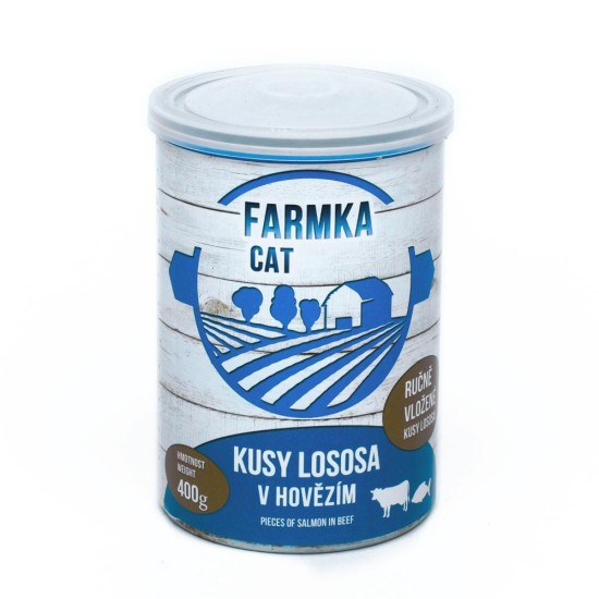 FARMKA cat su lašiša skardine 400 g FARMKA cat su lašiša skardine 400 g