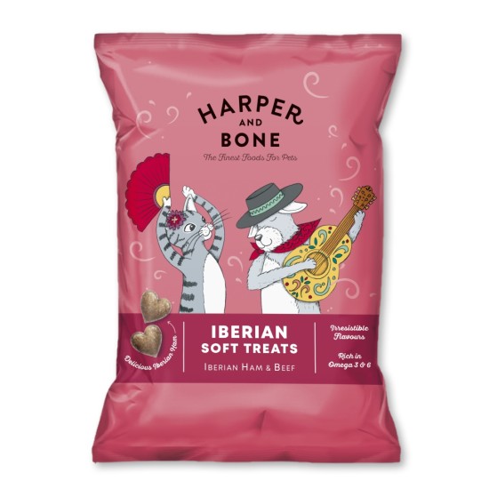 Harper and Bone Cat & Dog Iberian soft gardenai su jautiena 90 g