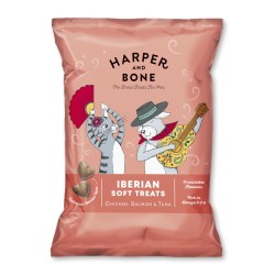 Harper and Bone Cat & Dog Iberian minkšti skanėstai vištiena lašiša un tunas 90 g Harper and Bone Cat & Dog Iberian minkšti skanėstai vištiena lašiša un tunas 90 g