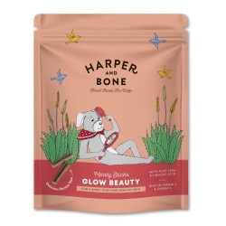 Skanėstai šunims Harper and Bone Dog meat sticks for a beautiful coat su kumpiu, lašiša, kalakutiena, 75 g Skanėstai šunims Harper and Bone Dog meat sticks for a beautiful coat su kumpiu, lašiša, kalakutiena, 75 g