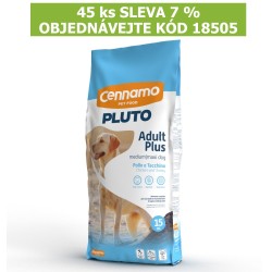 Sausas šunų maistas PLUTO Dog Adult Plus Medium/Maxi su vištiena ir kalakutiena, 15 kg