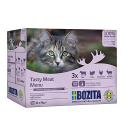 Konservai katėms Bozita Cat mėsos skonių mix, 12x85g Konservai katėms Bozita Cat mėsos skonių mix, 12x85g