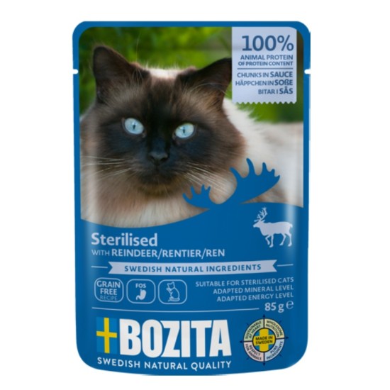 Konservai katėms Bozita Cat Sterilised su elniena, 85 g Konservai katėms Bozita Cat Sterilised su elniena, 85 g