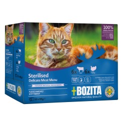 Konservai katėms Bozita Cat Sterilised su jautiena ir kalakutiena, 12x85g Konservai katėms Bozita Cat Sterilised su jautiena ir kalakutiena, 12x85g