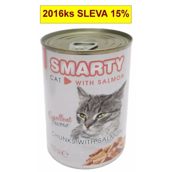 SMARTY Cat Lašiša gabalėliai skardine 410 g SMARTY Cat Lašiša gabalėliai skardine 410 g