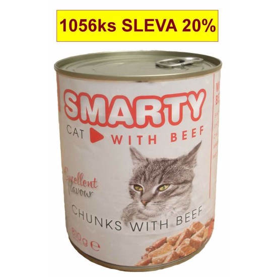 SMARTY Cat Jautienos gabalėliai konservas 810 g SMARTY Cat Jautienos gabalėliai konservas 810 g