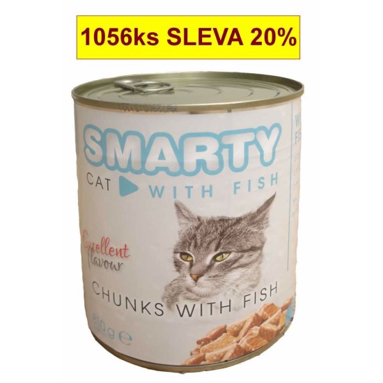 SMARTY Cat Žuvis gabalėliai skardine 810 g SMARTY Cat Žuvis gabalėliai skardine 810 g