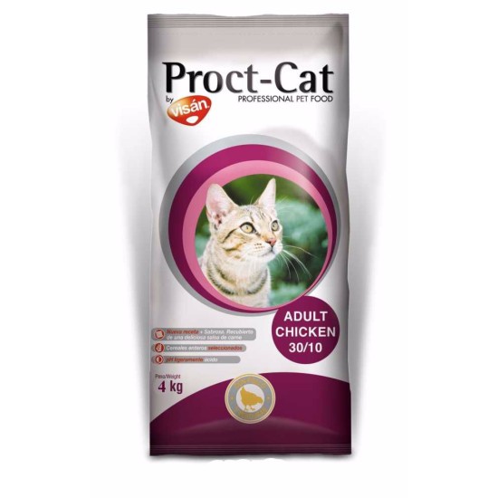 Sausas kačių maistas Proct-Cat Adult Chicken su vištiena, 4 kg