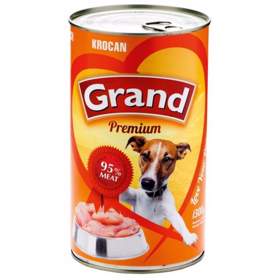 Grand Premium Dog su kalakutiena konservas 1300 g