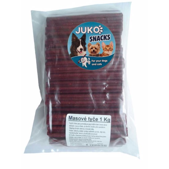 Mėsa lazdelės JUKO Užkandžiai 1 kg (apie 80 vnt.) Mėsa lazdelės JUKO Užkandžiai 1 kg (apie 80 vnt.)