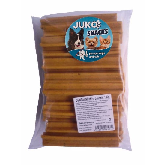 Skanėstas šunims JUKO Dental su paukštiena 1 kg (apie  45 vnt.)
