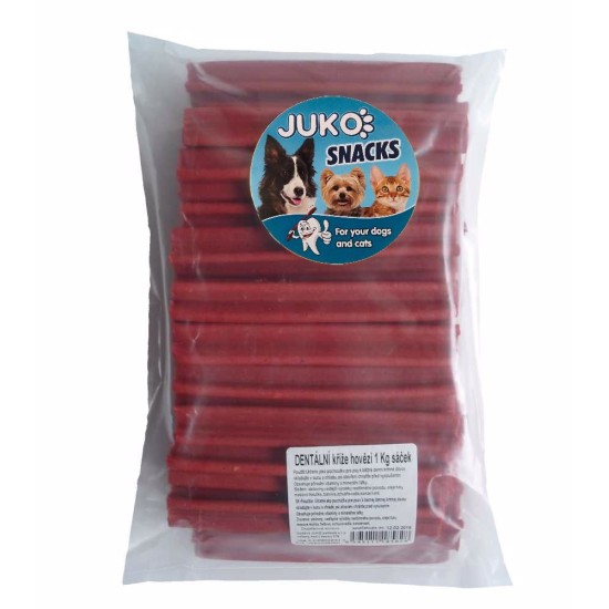 Dental cross Jautienos JUKO Užkandžiai 1 kg (apie  47 vnt.)