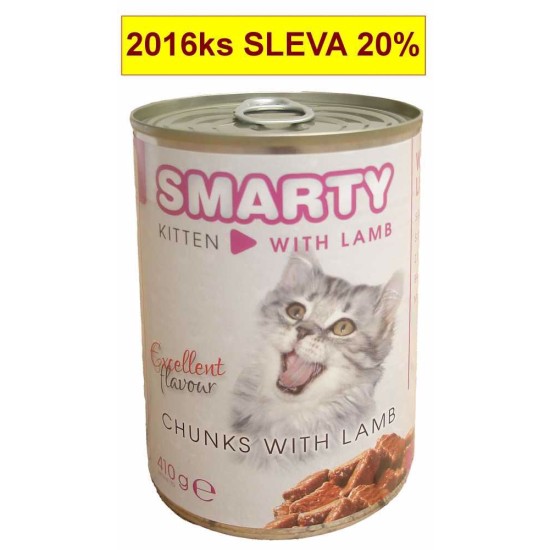 SMARTY Cat jauniems kačiukams Avinėlio gabalėliai konservas 410 g SMARTY Cat jauniems kačiukams Avinėlio gabalėliai konservas 410 g
