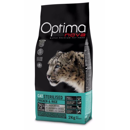 Sausas kačių maistas OPTIMAnova Cat Sterilised su vištiena, 2 kg Sausas kačių maistas OPTIMAnova Cat Sterilised su vištiena, 2 kg