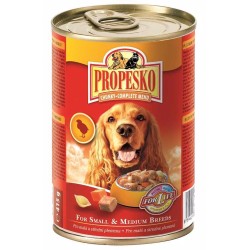 Konservai šunims PROPESKO Dog chicken and liver in sauce, pieces su vištiena ir kepenėlemis, 415 g Konservai šunims PROPESKO Dog chicken and liver in sauce, pieces su vištiena ir kepenėlemis, 415 g