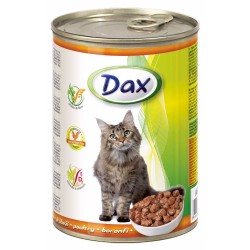 Dax cat gabaliukai paukštiena konservas 415 g Dax cat gabaliukai paukštiena konservas 415 g