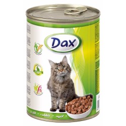 Dax cat gabaliukai triušiams konservai  415 g Dax cat gabaliukai triušiams konservai  415 g