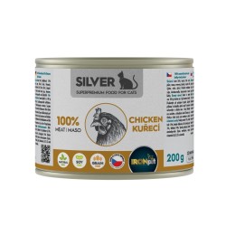 Konservai katėms IRONpet Silver Cat Chicken 100% meat, su vištiena, 200 g Konservai katėms IRONpet Silver Cat Chicken 100% meat, su vištiena, 200 g