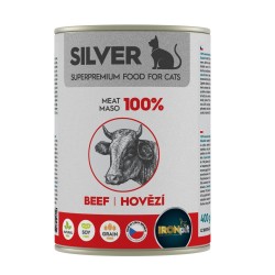 Konservai katėms IRONpet Silver Cat Beef 100% meat, su jautiena, 400 g Konservai katėms IRONpet Silver Cat Beef 100% meat, su jautiena, 400 g