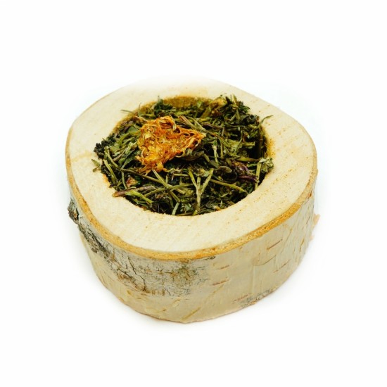 Kumpis-Kulis Beržas pica su žolėmis ir gėlėmis - maža