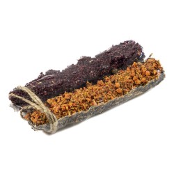 Kumpis-Stake žolė burbuolė su daržovėmis ir vaisiais